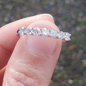 Half eternity wedding ring 10k